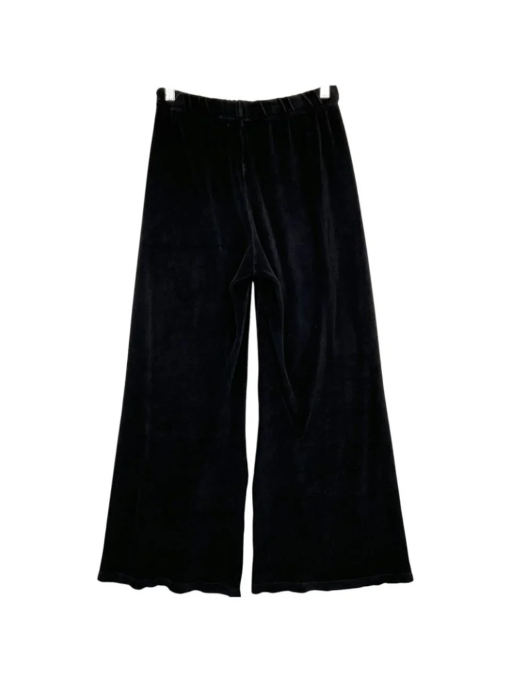 Suzie Kondi Velour Sweatpants Womens XS Black Wide Leg Elastic Waist Lounge